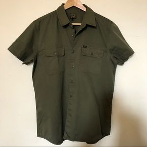 OBEY military short sleeve button down
